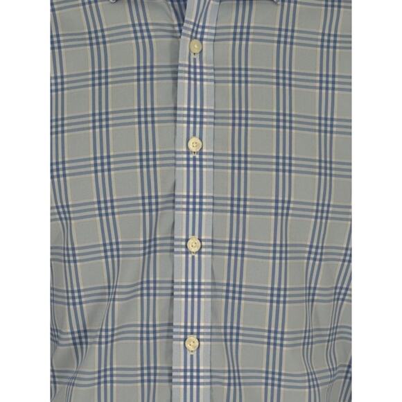 UNTUCKit Long Sleeve Button-Up Blue-on-Blue Gingham Work Shirt – Size Small - Picture 4 of 6